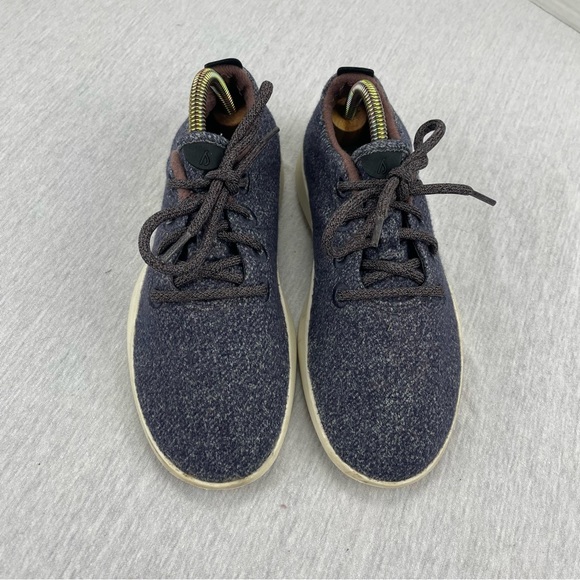Allbirds Wool Runner Sneaker Shoes Navy Gray Lace Up Womens Size 7 - Picture 3 of 13
